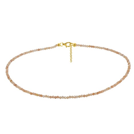 Collier en argent et Aventurine Pêche