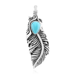 Kingman Blue Mojave Turquoise Silver Pendant (Jones Lee)