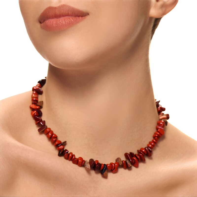 Collar en plata con Jaspe rojo