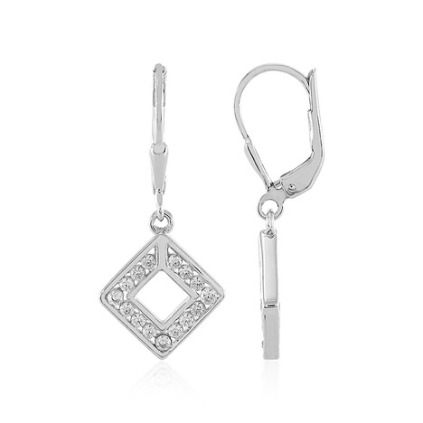 Zirkon-Silberohrringe