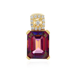 Purpurfarbener Mystik-Topas-Silberanhänger