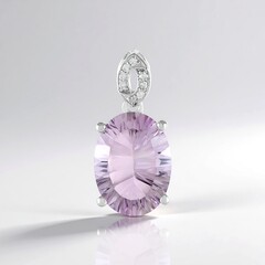 Ciondolo in argento con Ametista Rose de France
