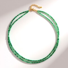 Collana in argento con Smeraldo Zambia