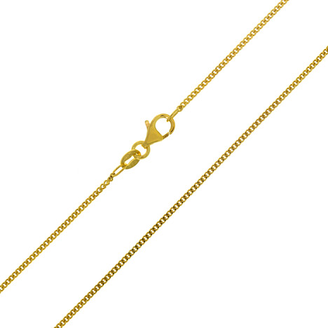 Silber-Panzerkette - 2,43 g - 45 cm - vergoldet