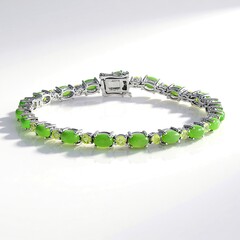 Bracciale in argento con Giada Canadese