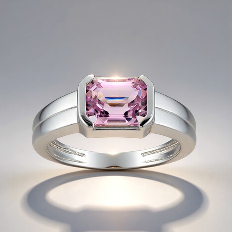 Anello in argento con Kunzite Brasiliana
