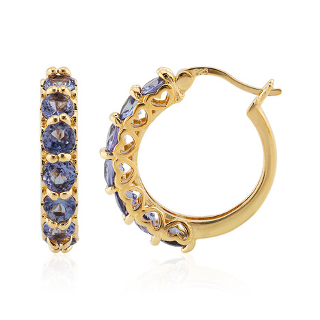 Tansanit-Silberohrringe