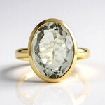 Anello in argento con Ametista Verde