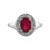 Zilveren ring met een Madagaskar Robijn