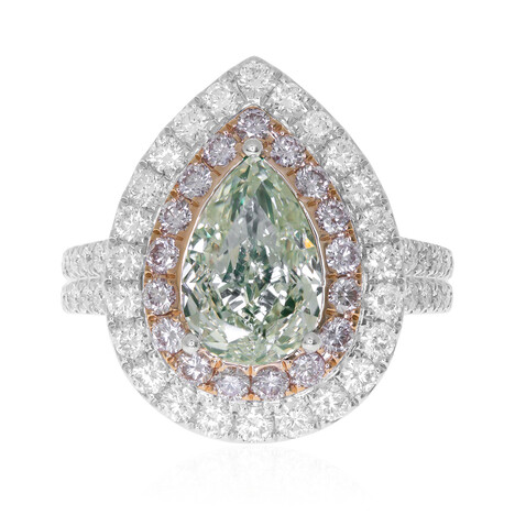 Grüner I2 Brillant-Goldring (CIRARI)