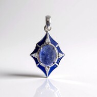 Pendentif en argent et Tanzanite
