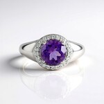 Bague en argent et Améthyste de Sibérie