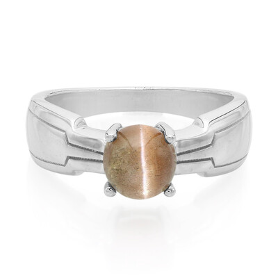 Bague pour homme en argent et Scapolite œil-de-chat