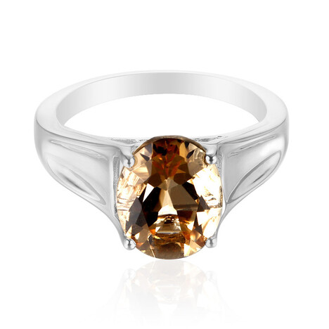 Champagner-Quarz-Silberring