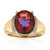 Bague en argent et Quartz mystique cognac