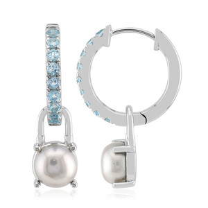 Orecchini in argento con Perla d'Acqua Dolce Argentata