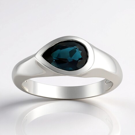 Anello in argento con Topazio Blu Londra (Pallanova)