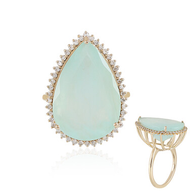 Anello in oro con Opale Paraiba (AMAYANI)