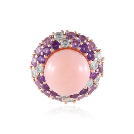 Zilveren hanger met een roze opaal (de Melo Essence)