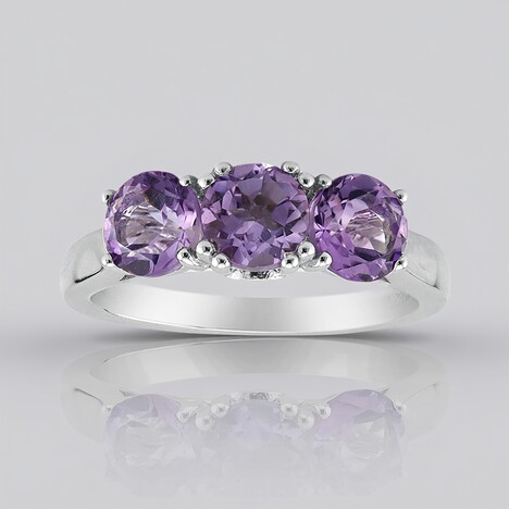 Bague en argent et Améthyste