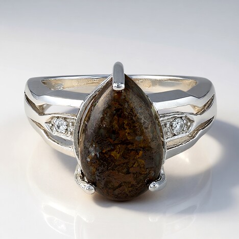 Anello in argento con Quarzo Dinosauro