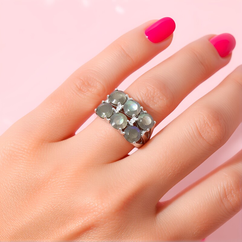 Spektrolith-Silberring