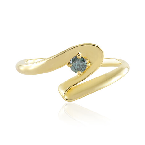 Zilveren ring met een I2 Blauwe Diamant