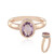 Rose de France Amethyst Silver Ring