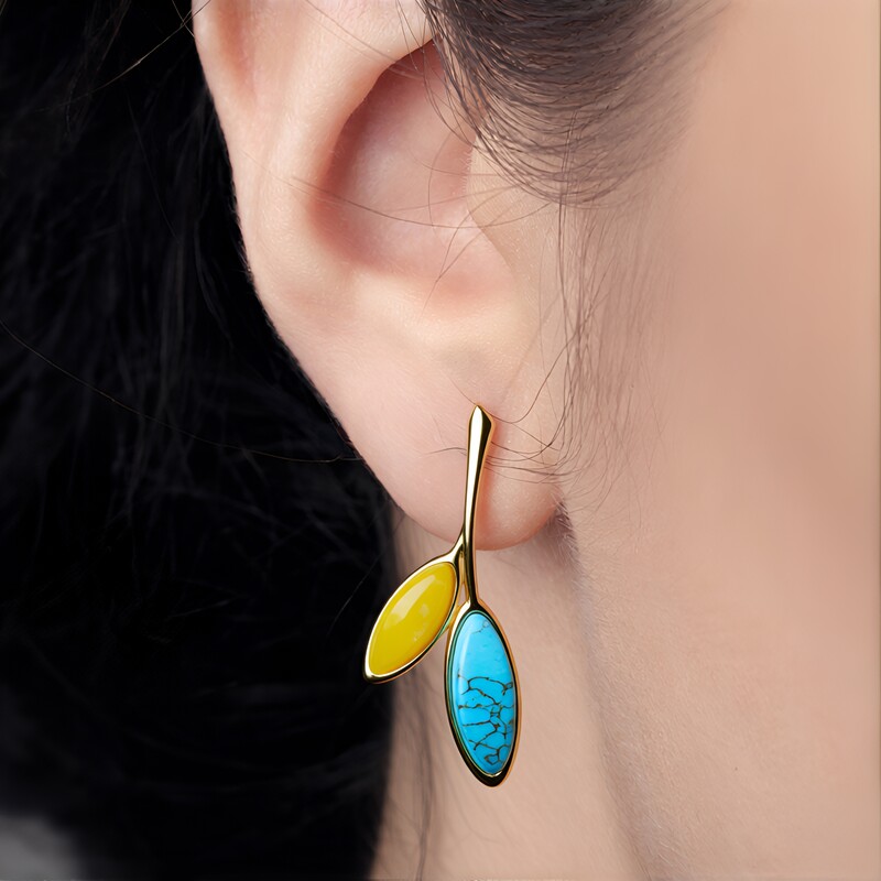 Orecchini in argento con Turchese (dagen)