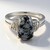 Anello in argento con Ossidiana Fiocco di Neve
