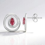 Orecchini in argento con Tormalina Rosa Brasiliana (Pallanova)