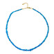 Neonblauer Opal-Silberhalskette