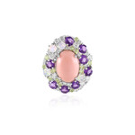 Zilveren hanger met een roze opaal (de Melo Essence)