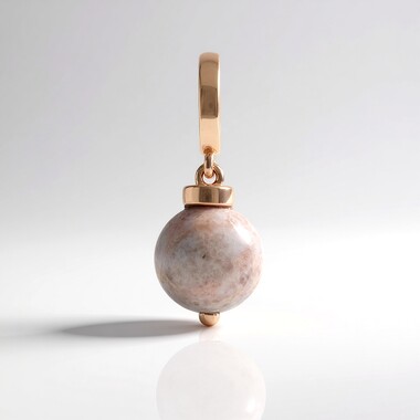 Colgante en plata con Jaspe cebra rosa (MONOSONO COLLECTION)