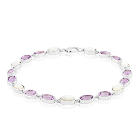 Edelstein-Silberarmband