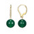 Green Agate Silver Earrings