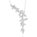 Zilveren halsketting met zirkonen