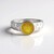 Anello in argento con Zaffiro Giallo del Madagascar