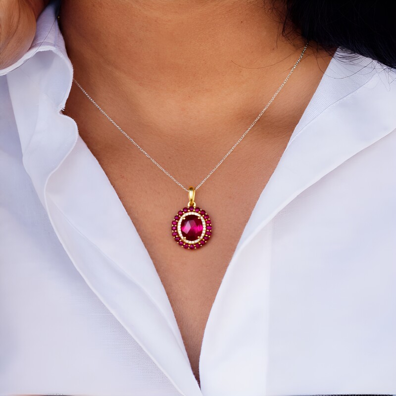 Madagaskar-Rubin-Silberanhänger