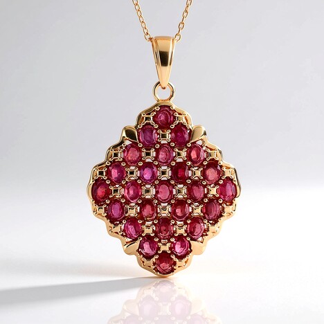 Collana in argento con Rubino del Madagascar