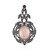 Colgante en plata con Cuarzo rosa (Annette classic)