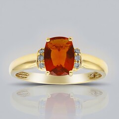 Bague en or et Opale de Feu du Mexique (CIRARI)