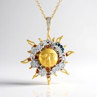 Collier en argent et Citrine Madère (Gems en Vogue)