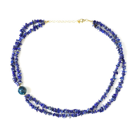 Edelstein-Silberhalskette