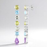 Orecchini in argento con Ametista Rose de France