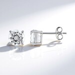 Orecchini in argento con Topazio Bianco