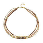 Collier en argent et Zircon jaune canari (Riya)