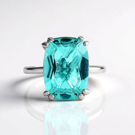 Anello in argento con Quarzo color paraiba