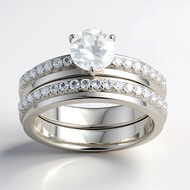 White Topaz Silver Ring