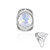 Anillo en plata con Cuarzo azul lunar